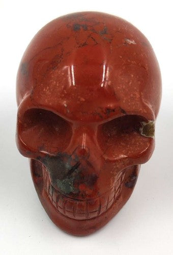 Figurine - Gemstone Skull  Red Jasper Large (4cm)