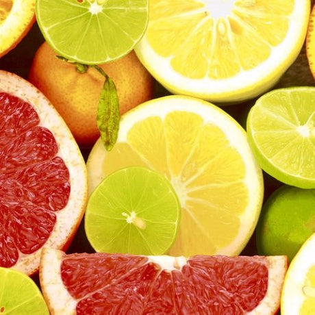 Vibrant eco-friendly Citrus Mix luncheon napkins, 20 pack, 3-ply, 30x30cm, perfect for stylish, sustainable dining.
