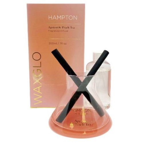 Waxglo Hampton - 200ml Reed Diffuser -Apricot & Peach Tea