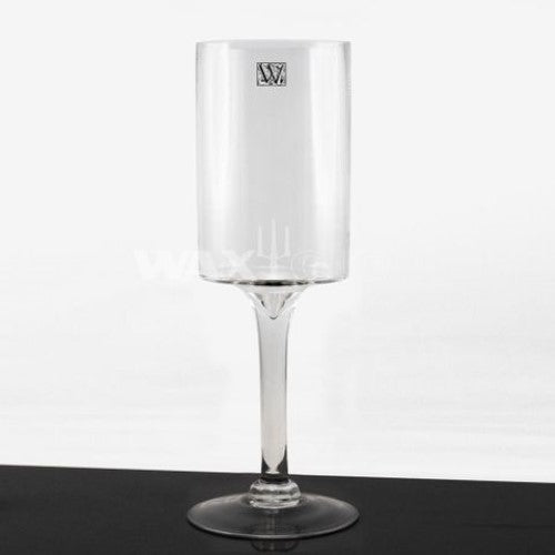 Waxglo- 130x500mm TALL GLASS CYLINDER ON STEM