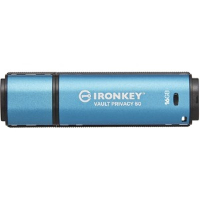 Secure Kingston IronKey Vault Privacy 50 16GB USB 3.2 Flash Drive - AES 256-bit Encryption