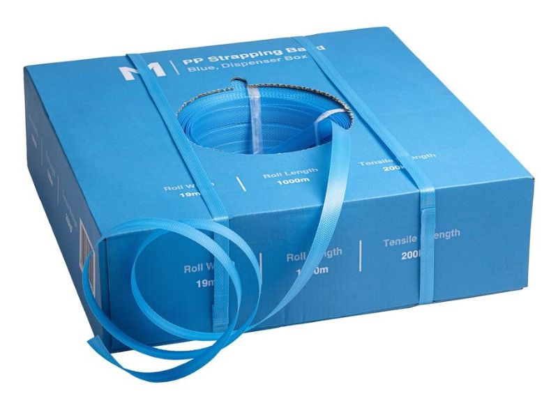 PP Hand Strapping Band - Blue, 19mm x 1000m x 0.65mm, 200kgf