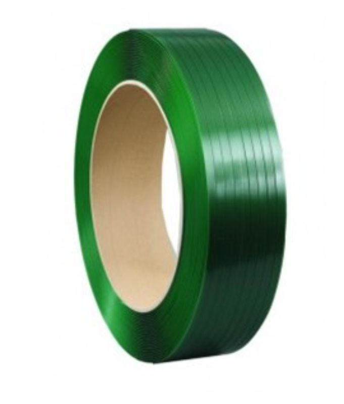 PET Strapping Band Embossed - Green, 19mm x 950m x 1.0mm, 700kgf