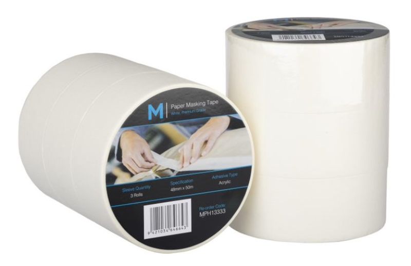 Paper Masking Tape - Cream, 48mm x 50m x 130mu (Pack of 36)