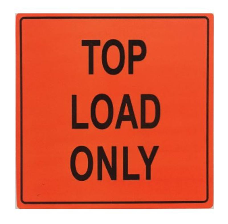 Handling Label Top Load Only - Orange/Black, 99mm x 99mm (500)