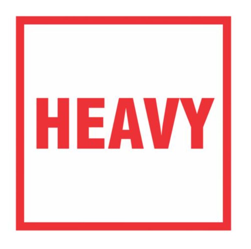 Handling Label Heavy - White/Red, 99mm x 99mm (500)