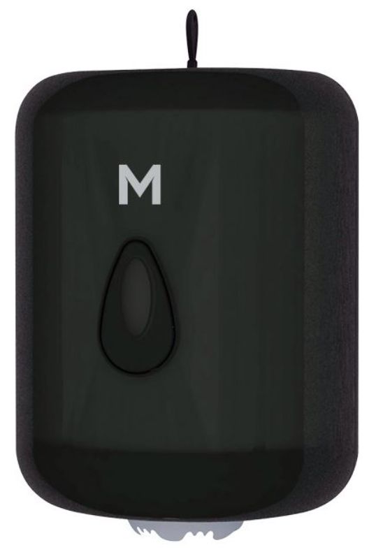 Centre Feed Towel Dispenser - Black, 1 Roll Capacity