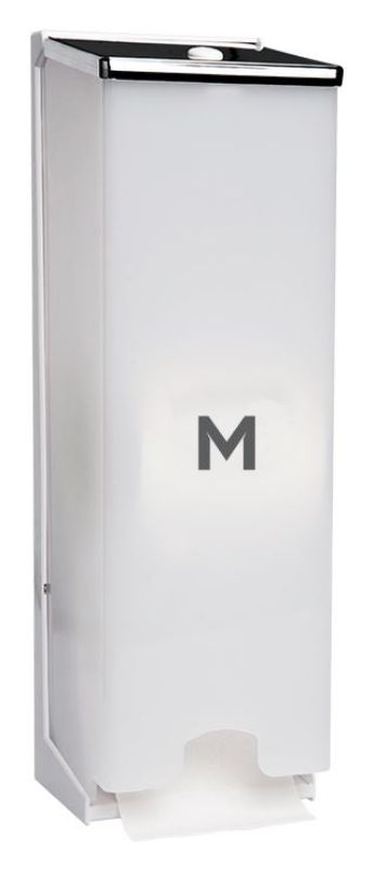 Vertical Toilet Roll Dispenser - White, 3 Roll Capacity