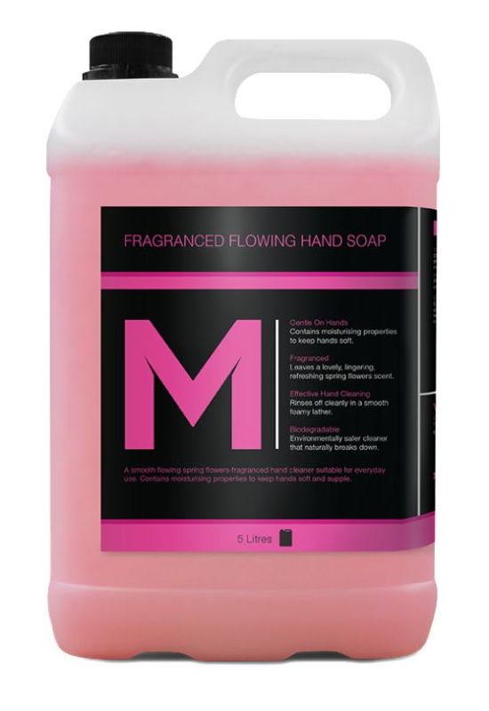 Fragranced Flowing Hand Soap - Pink, 5L Refill Bottle