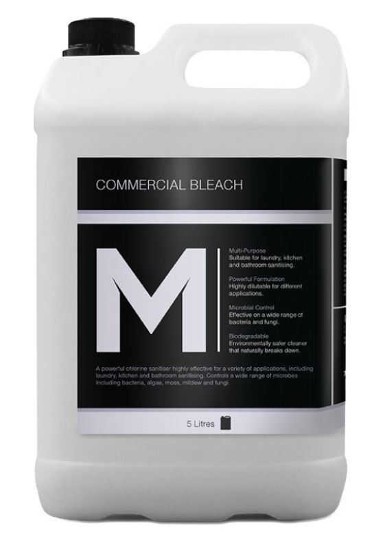 Commercial Bleach 5% - Clear, 5L Refill Bottle