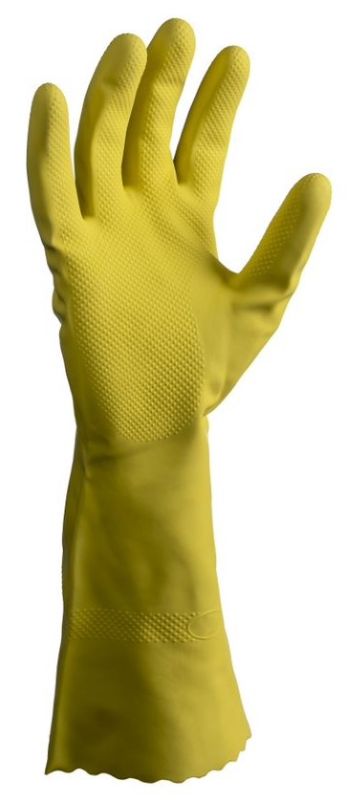 Silverlined Latex Gloves - Yellow, M, 300mm Cuff, 70.0g (Box of 192)