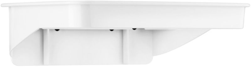 Plastic Rectangle Bin 8L Bag Support - White, Wall Mount Design