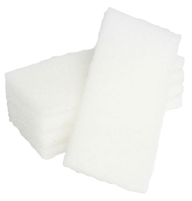 Premium Scouring Pad - White, 115mm x 250mm x 20mm (Pack of 10)