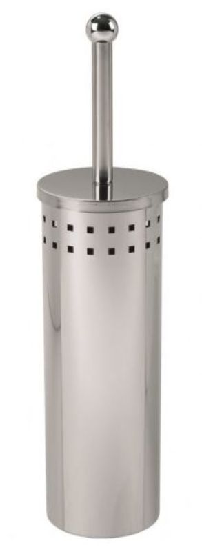 Enclosed Stainless Toilet Tidy Set - Silver