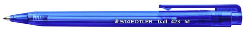Staedtler Retractable Ball Point Pen - Blue, Medium 0.45mm Tip (Pack of 10)