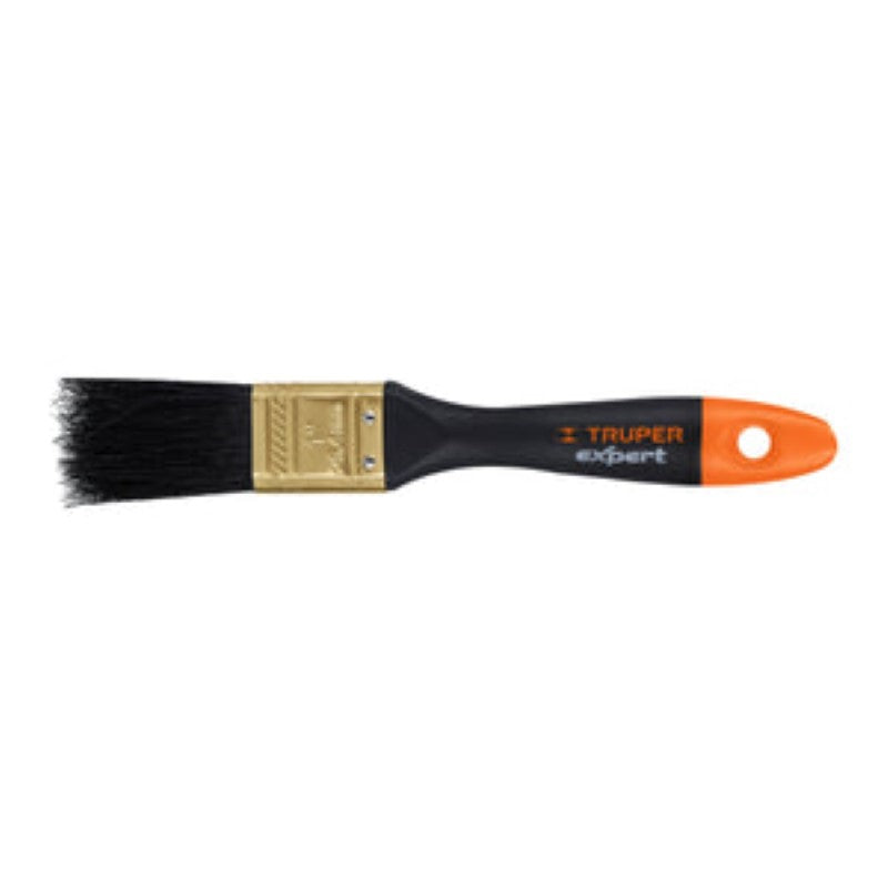 Truper 25mm paint brush with plastic handle and synthetic bristles for smooth, streak-free application.