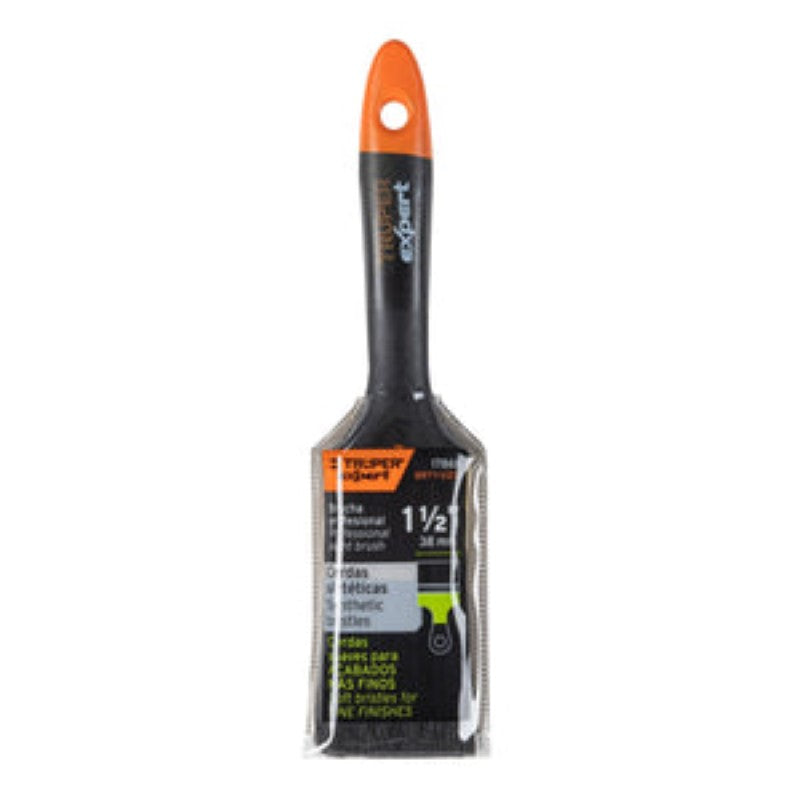 Truper 38mm paint brush with plastic handle and synthetic bristles for smooth, professional-grade finishes.