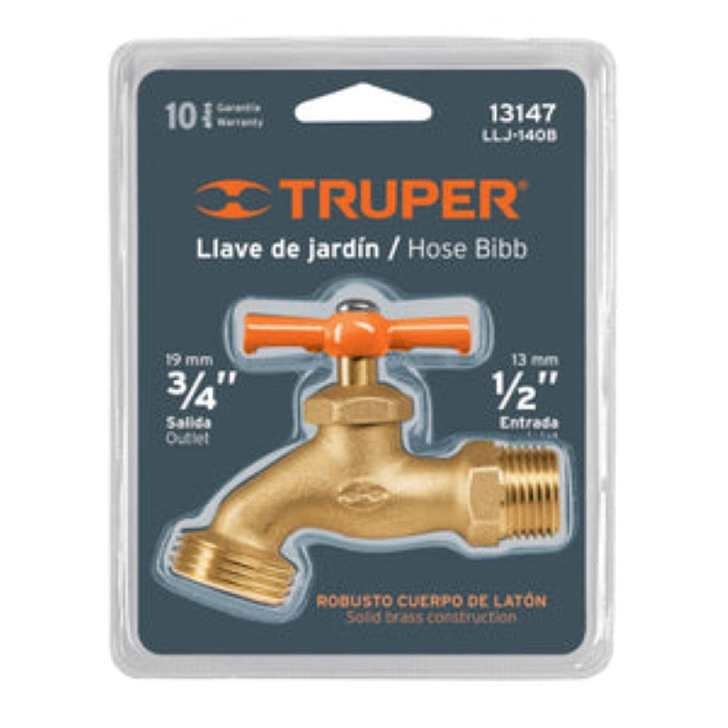 Unpolished brass hose tap with robust handle for leak-free operation and superior water flow management in gardens.