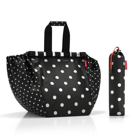 Reisenthel Easyshopping Supermarket Bag in Mixed Dots, spacious, eco-friendly, water-repellent, with cushioned handles and zip pocket.