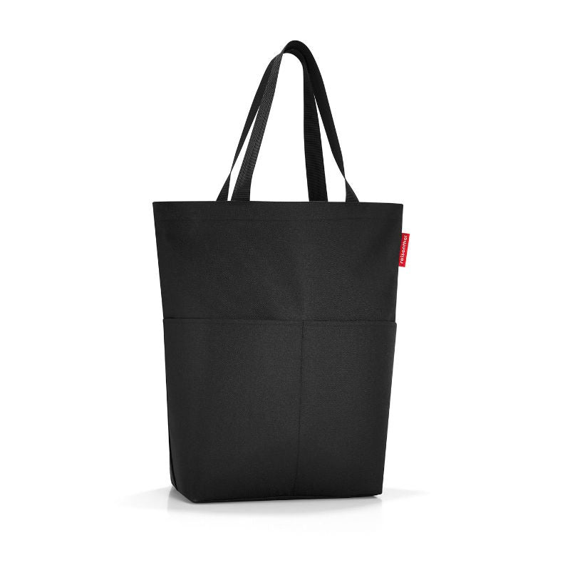 Stylish black Reisenthel Cityshopper 2 bag, 25L capacity, featuring sturdy straps, zipper closure, and practical pockets.
