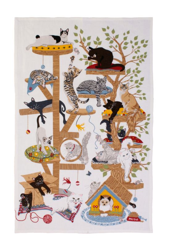 Tea Towel - Ulster Weavers Union - Moggie Mayhem (74cm)