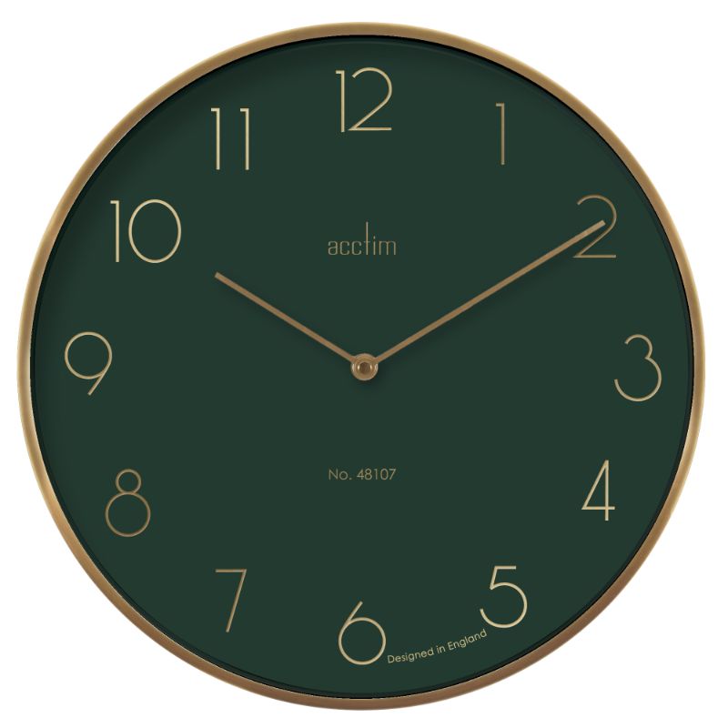 Wall Clock - Acctim Madison Brushed Metal Urban Jungle (35cm)