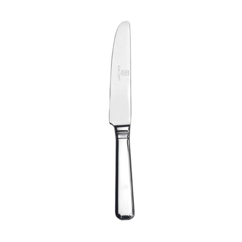 Elegant Stanley Rogers Grecian Dessert Knife with bevelled edges and mirror polish, ideal for serving cakes and pastries.