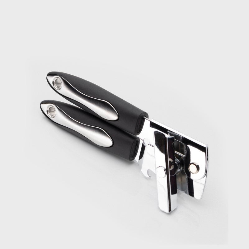 Taylors High Performance Can Opener with sturdy construction and built-in bottle cap opener for effortless kitchen use.