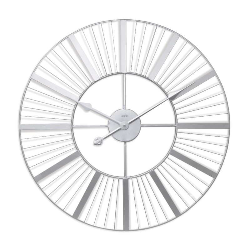 Galvanised 60cm Acctim Gardner Wall Clock with sun-ray design, perfect for indoor and outdoor decor.