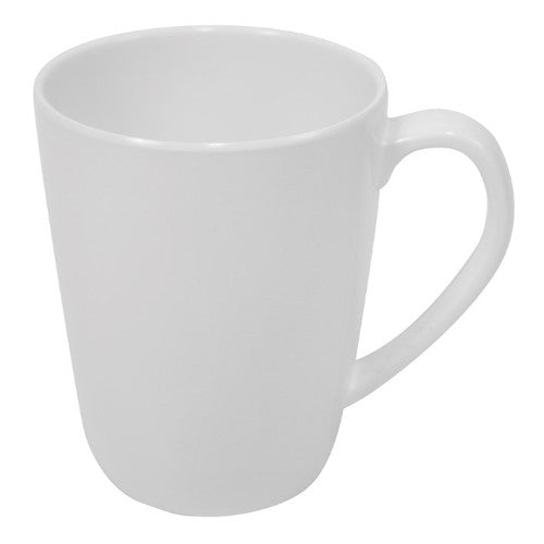Set of 6 white Jab mugs made from durable melamine, 400ml capacity, dishwasher safe, scratch-resistant, ideal for any occasion.