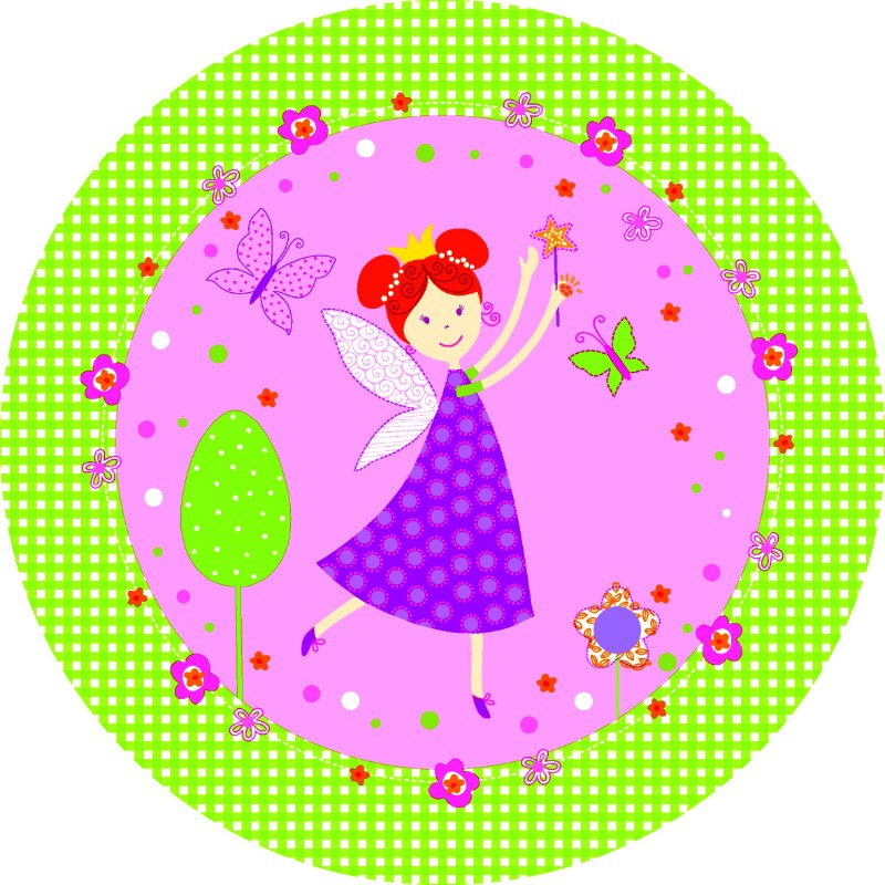 Plates Paper 22cm Pink Fairy - 10PK (Duni)