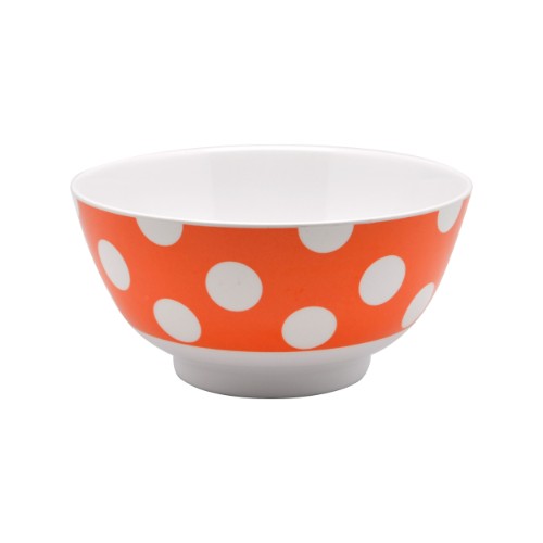 Bowl - Jab (White Dots on Orange) 15cm