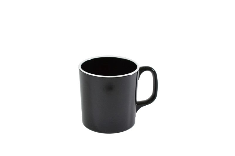 Mug - Jab Vintage Black/White Rim Enamel Look 300ml - Set of 6