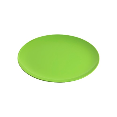 Set of 6 durable Gelato Lime melamine plates, perfect for stylish dining and practical use, microwave and dishwasher safe.