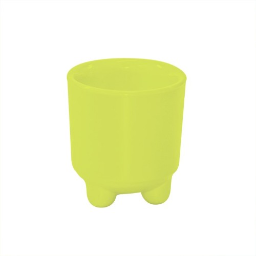 Set of 6 apple-colored Jab Sorbet egg cups, durable melamine, perfect for stylish dining and outdoor use.