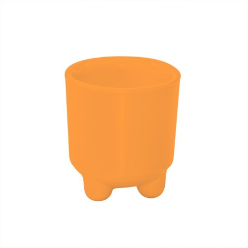 Set of 6 vibrant mango melamine egg cups, ideal for soft-boiled eggs, durable, dishwasher safe, perfect for any dining occasion.