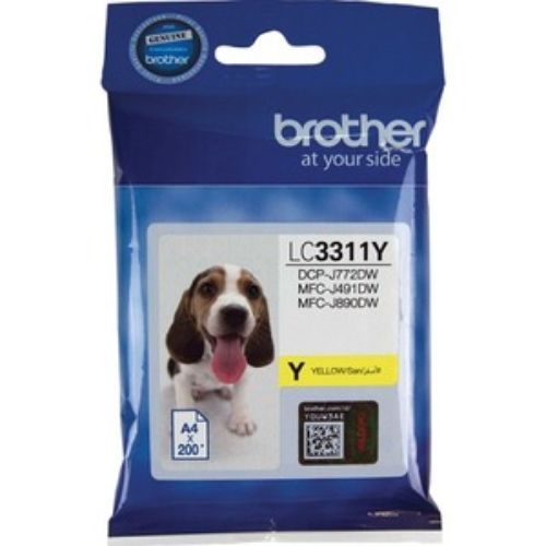 Brother Yellow Ink Cartridge - Original, Inkjet, Standard Yield, Up to 200 Pages, Compatible with MFC-J491DW