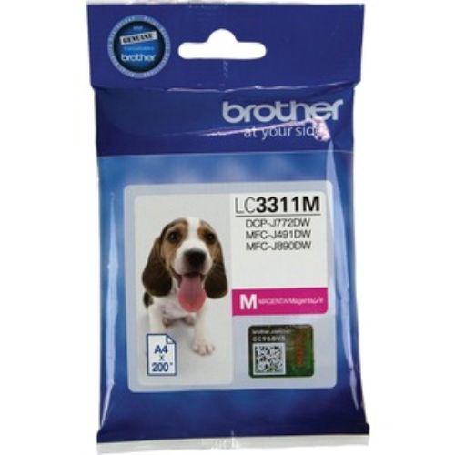 Brother LC3311M Original Magenta Ink Cartridge for Inkjet Printers – 200 Pages, High Quality