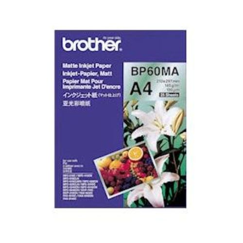 Brother A4 Inkjet Paper - 210mm x 297mm - 145g/m? - Matte Finish - 25 Sheets - Premium Quality