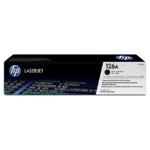 HP 126A Black Toner Cartridge - Original, Standard Yield, 1200 Pages for Laser Printers