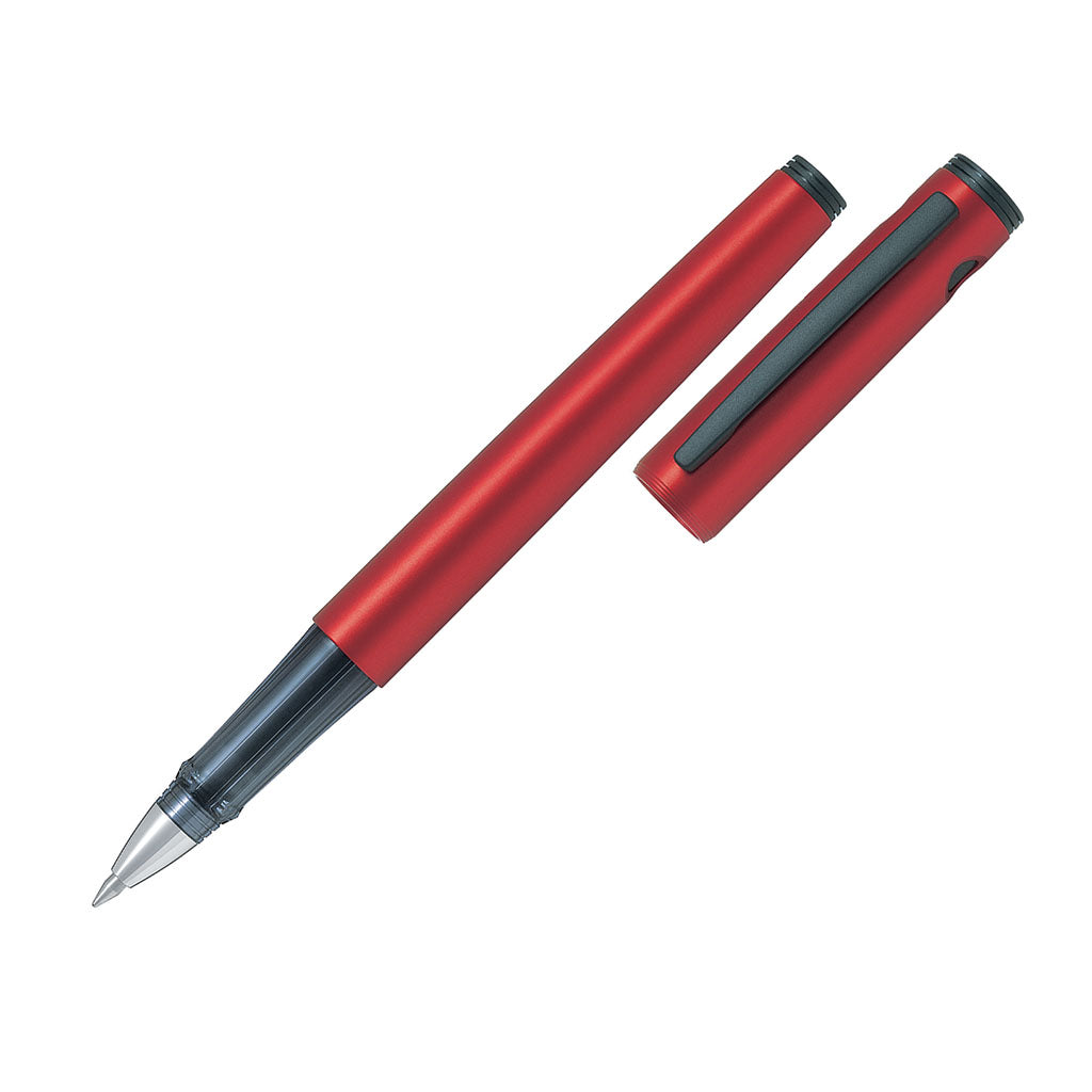Pilot Explorer Gel Rollerball in Metallic Red with fine 0.7mm tip, lightweight design and airtight cap for smooth writing.