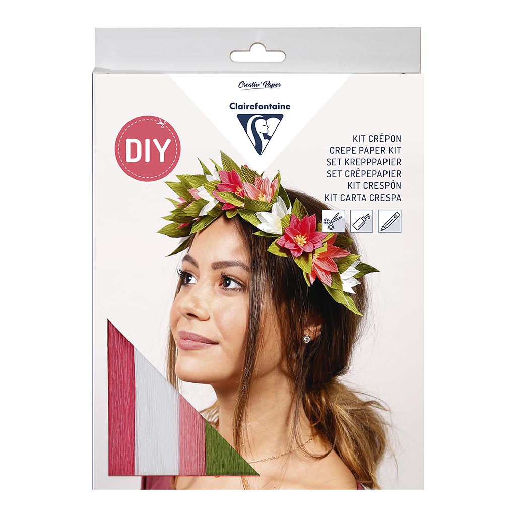 Clairefontaine Crepe Paper Kit Flower Wreath