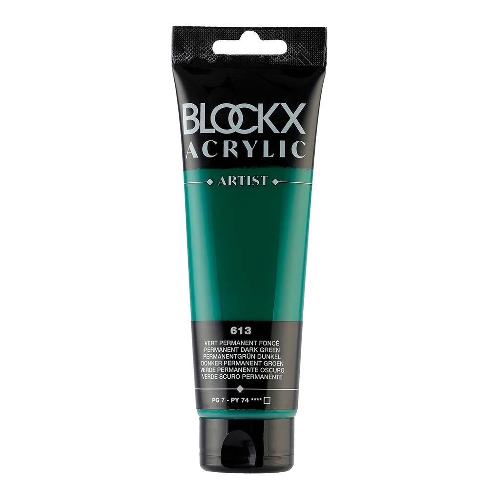 BLOCKX Acrylic Tube Permanent Dark Green 120ml