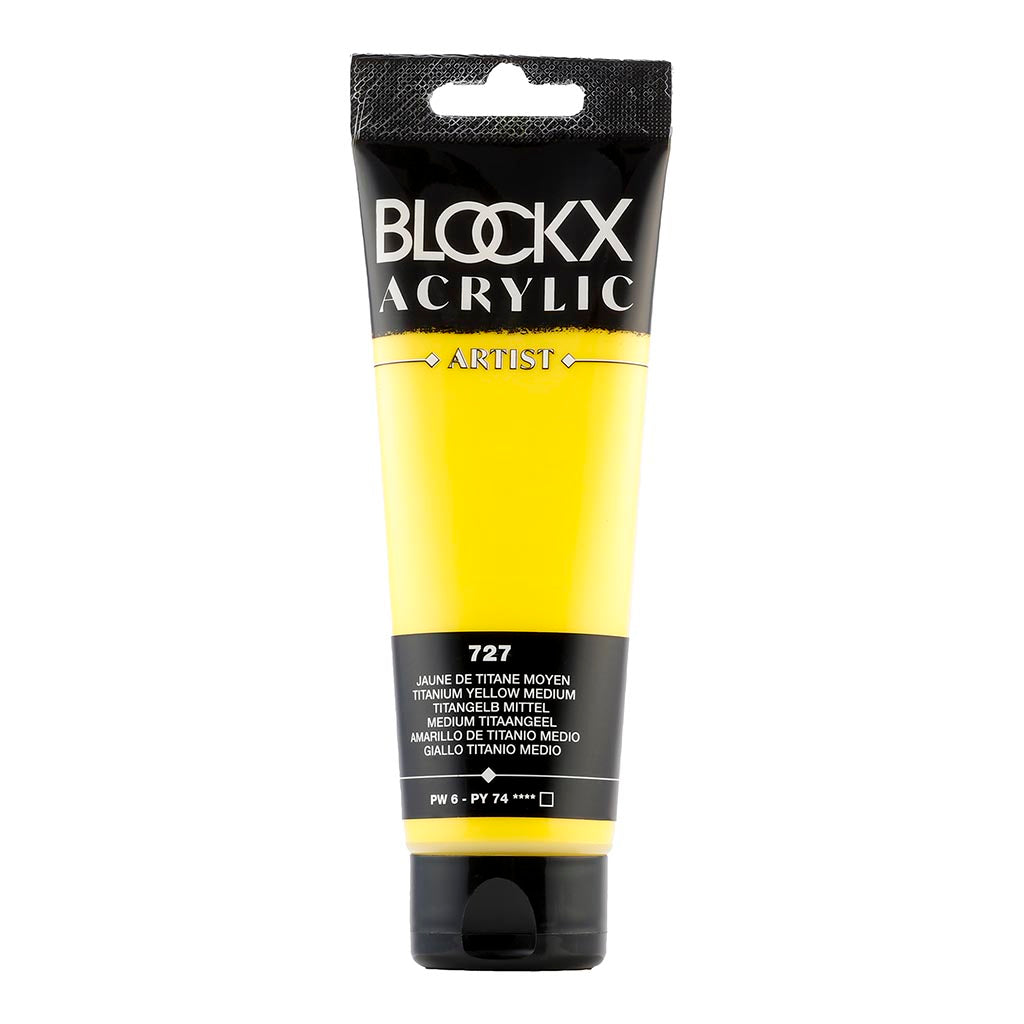 BLOCKX Acrylic Tube Medium Titanium Yellow 120ml