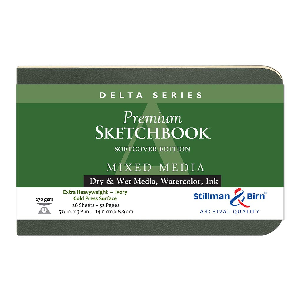 S&B Delta Sketchbook Softcover Ivory 270g 14x8.9cm 26sh