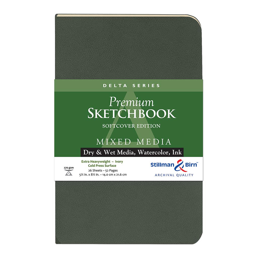 S&B Delta Sketchbook Softcover Ivory 270g 14x21.6cm 26sh