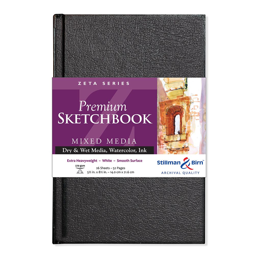 S&B Zeta Sketchbook Hardbound White 270g 14x21.6cm 26sh
