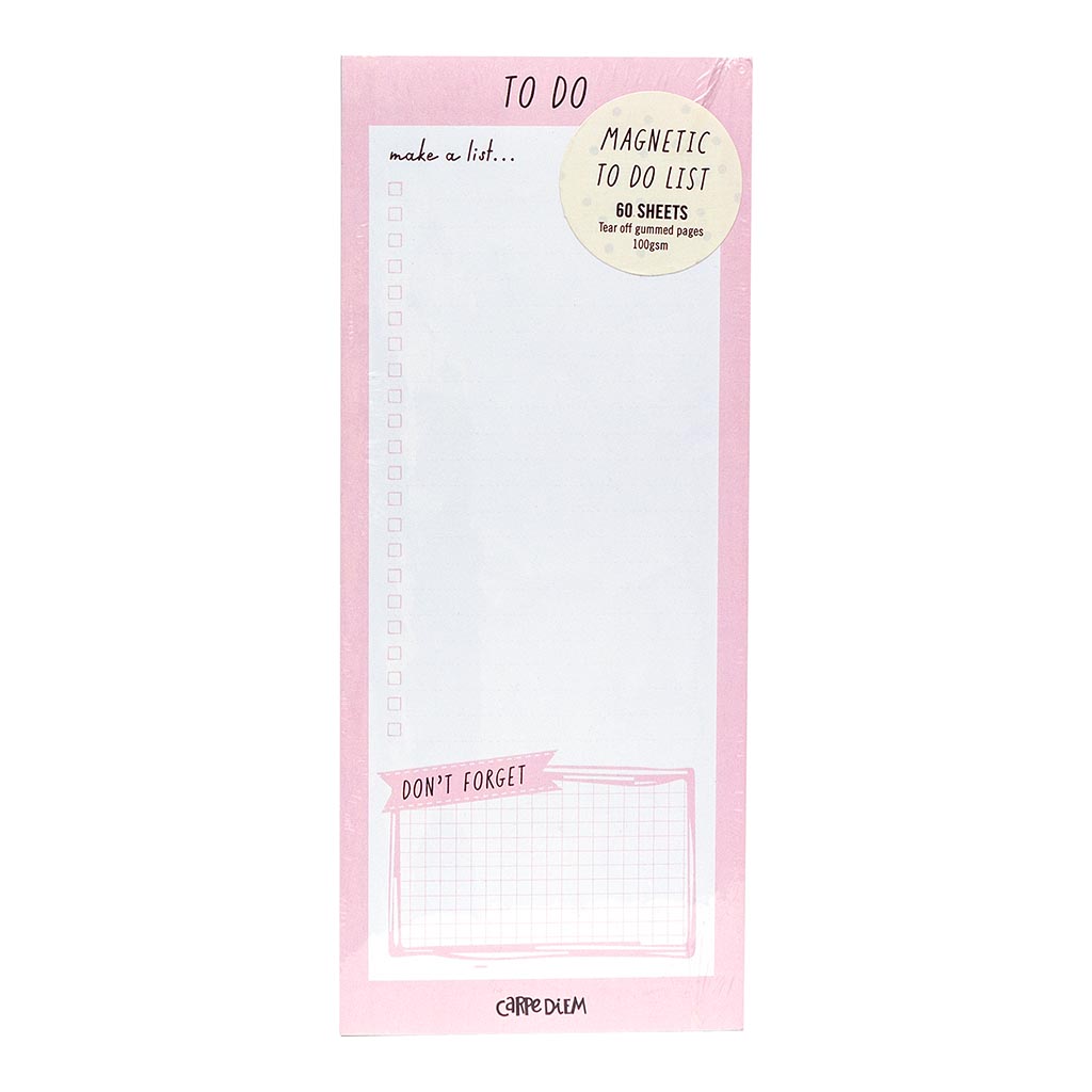 Carpe Diem Magnetic To Do List Ballerina Pink