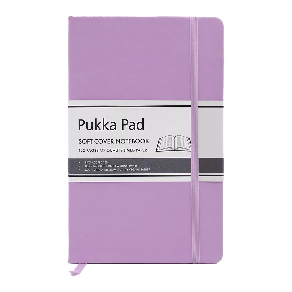 Pukka Signature Soft Cover Notebook 13x21cm Lined Purple