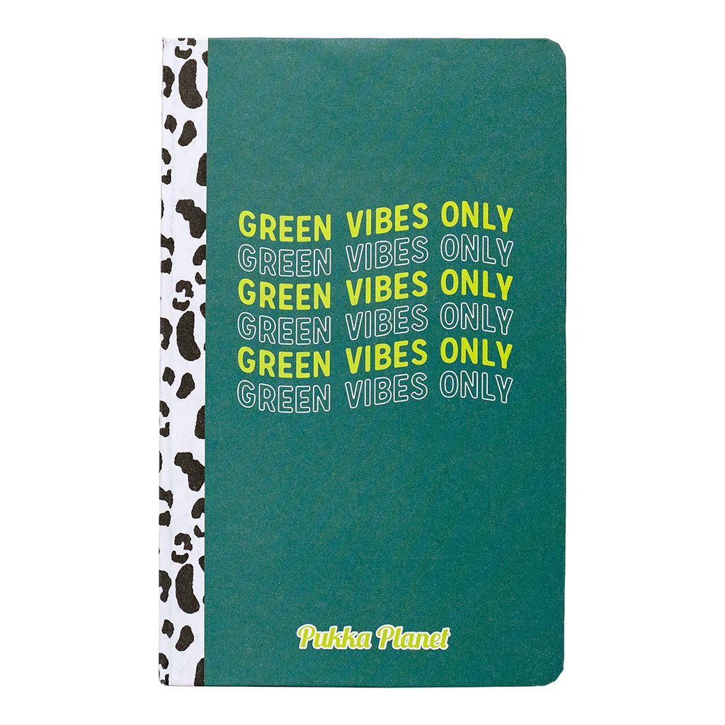 Pukka Planet Soft Cover Notebook 13x21cm Green Vibes Only